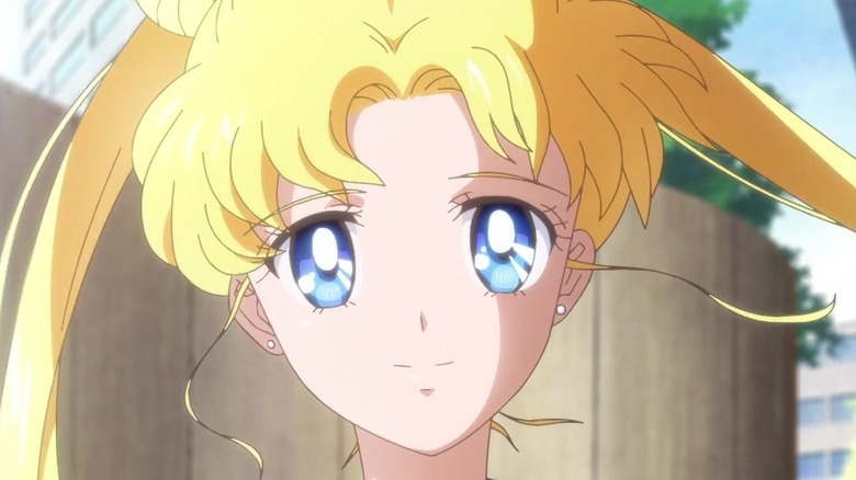 Usagi Tsukino smiling hair blowing