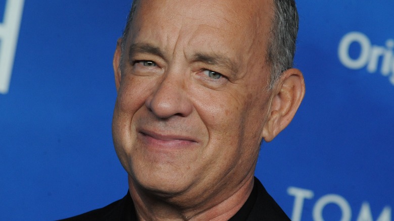 Tom Hanks staring camera