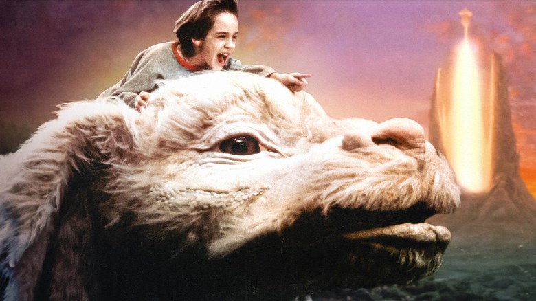 Bastian riding Falkor by Fantasia