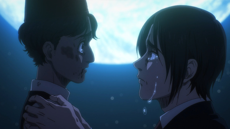 Eren comforts the child